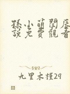 孙小萌闫辰的小说免费观看