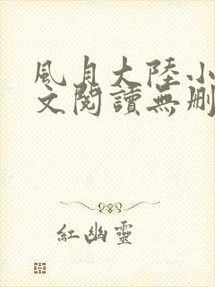 风月大陆小说全文阅读无删减