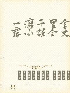 一泻千里金银花露小说全文免费阅读