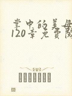 掌中的美母版主120章免费阅读