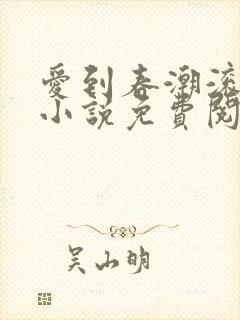 爱到春潮滚滚来小说免费阅读