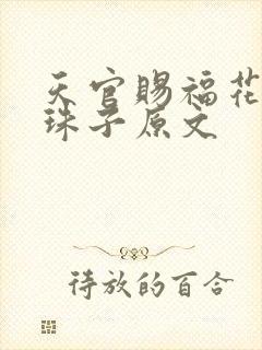 天官赐福花怜塞珠子原文