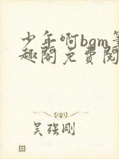 少年啊bgm笔趣阁免费阅读全文下载