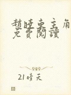 赵晓东主角小说免费阅读