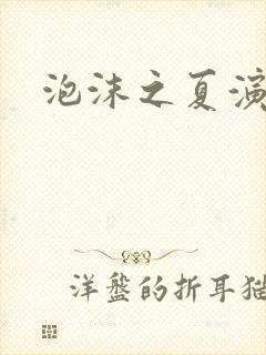 泡沫之夏演员表