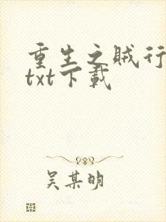 重生之贼行天下txt下载