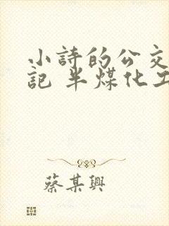 小诗的公交车日记 半煤化工