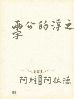 两公的浮之手中字