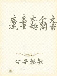 病案本全文未删减笔趣阁番外