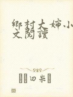 乡村大婶小说全文阅读