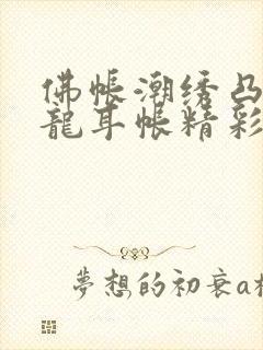 佛帐潮绣凸浮双龙耳帐精彩片段