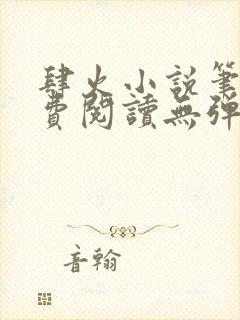 肆火小说笔趣免费阅读无弹窗