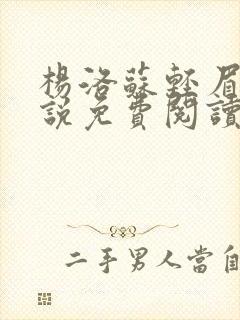 杨洛苏轻眉笔小说免费阅读