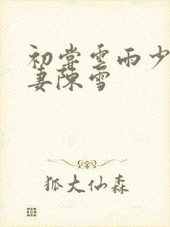 初尝云雨少妇人妻陈雪