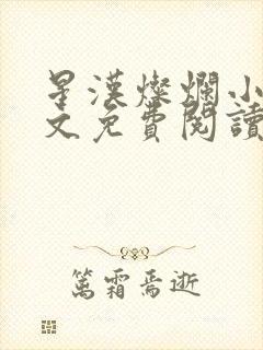 星汉灿烂小说全文免费阅读