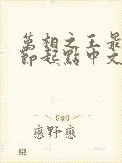 万相之王最新章节起点中文网