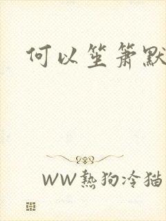 何以笙箫默小说