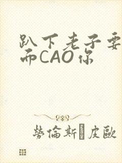 趴下老子要从后面CAO你