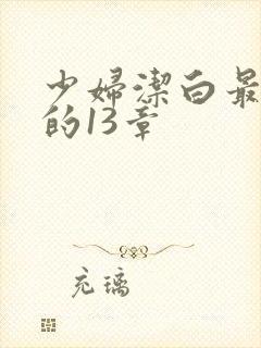 少妇洁白最刺激的13章