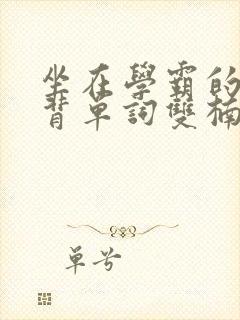 坐在学霸的鸡上背单词双楠