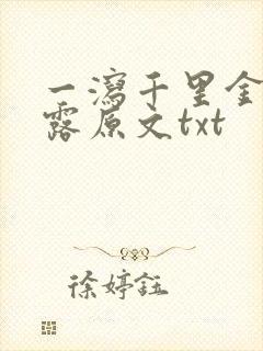 一泻千里金银花露原文txt