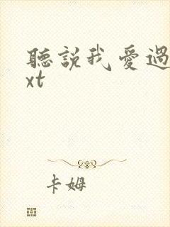 听说我爱过你txt