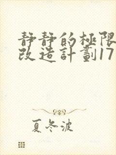 静静的极限自我改造计划17