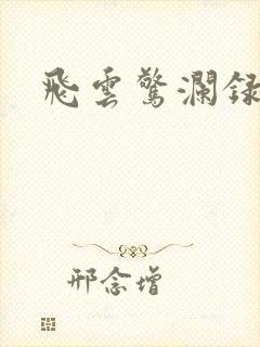 飞云惊澜录