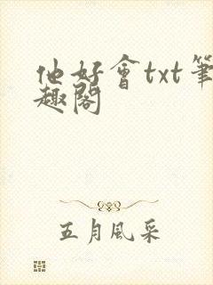 他好会txt笔趣阁