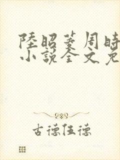 陆昭菱周时阅的小说全文免费阅读