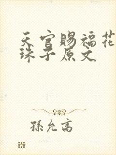 天官赐福花怜塞珠子原文