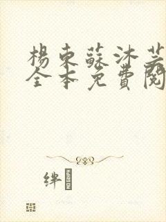 杨东苏沐芸小说全本免费阅读下载