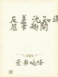 反差 沈知遇晏应笔趣阁