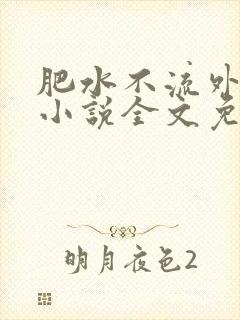 肥水不流外人田小说全文免费阅读1