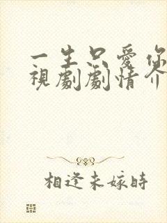 一生只爱你 电视剧剧情介绍