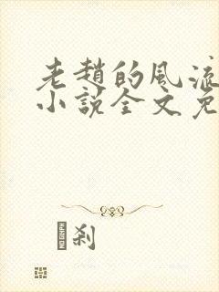 老赵的风流人生小说全文免费阅读