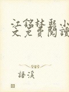 江铭林熙小说全文免费阅读