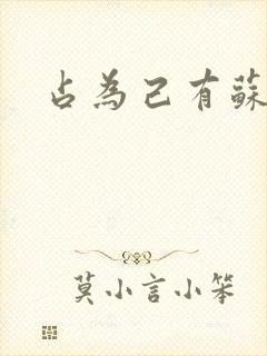 占为己有苏静初