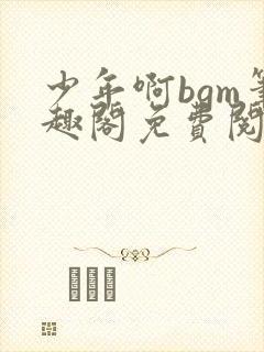 少年啊bgm笔趣阁免费阅读全文下载