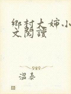 乡村大婶小说全文阅读