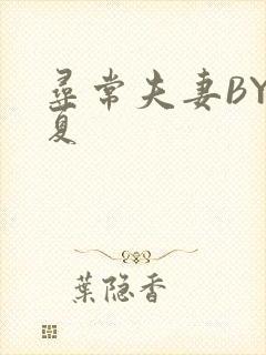 寻常夫妻BY写夏