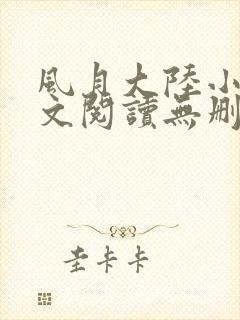 风月大陆小说全文阅读无删减