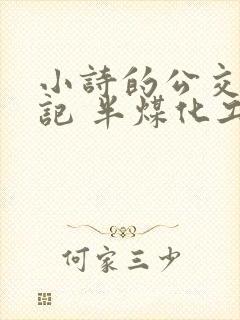 小诗的公交车日记 半煤化工