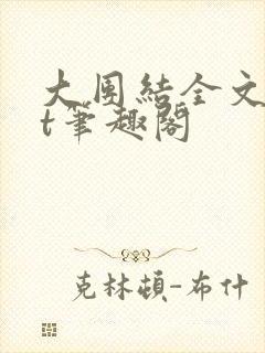 大团结全文txt笔趣阁