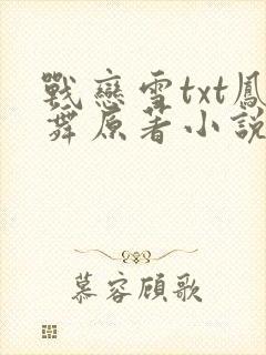 战恋雪txt凤舞原著小说