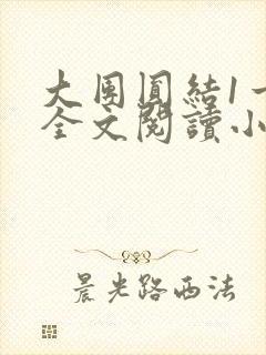 大团圆结1一6全文阅读小说于兜兜