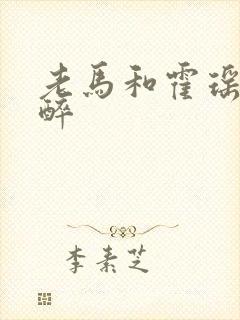 老马和霍瑶瑶喝醉