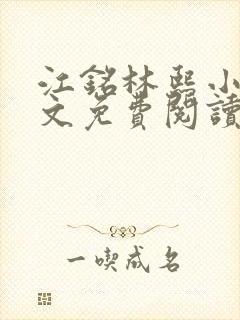 江铭林熙小说全文免费阅读