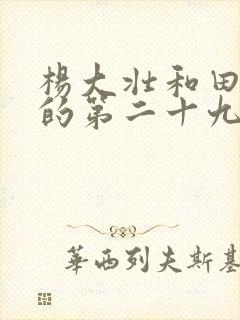 杨大壮和田桂花的第二十九