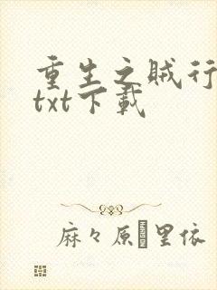 重生之贼行天下txt下载